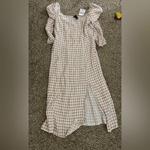 NWT FOREVER 21 GINGHAM MIDI DRESS